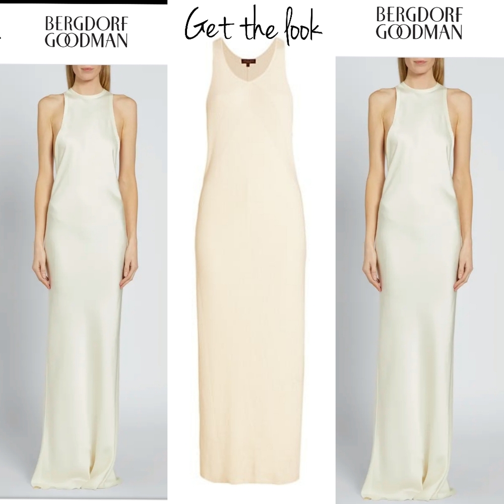 White Maxi Long - Sleeveless Classic Sheath Dress Gown - Picture 9 of 15